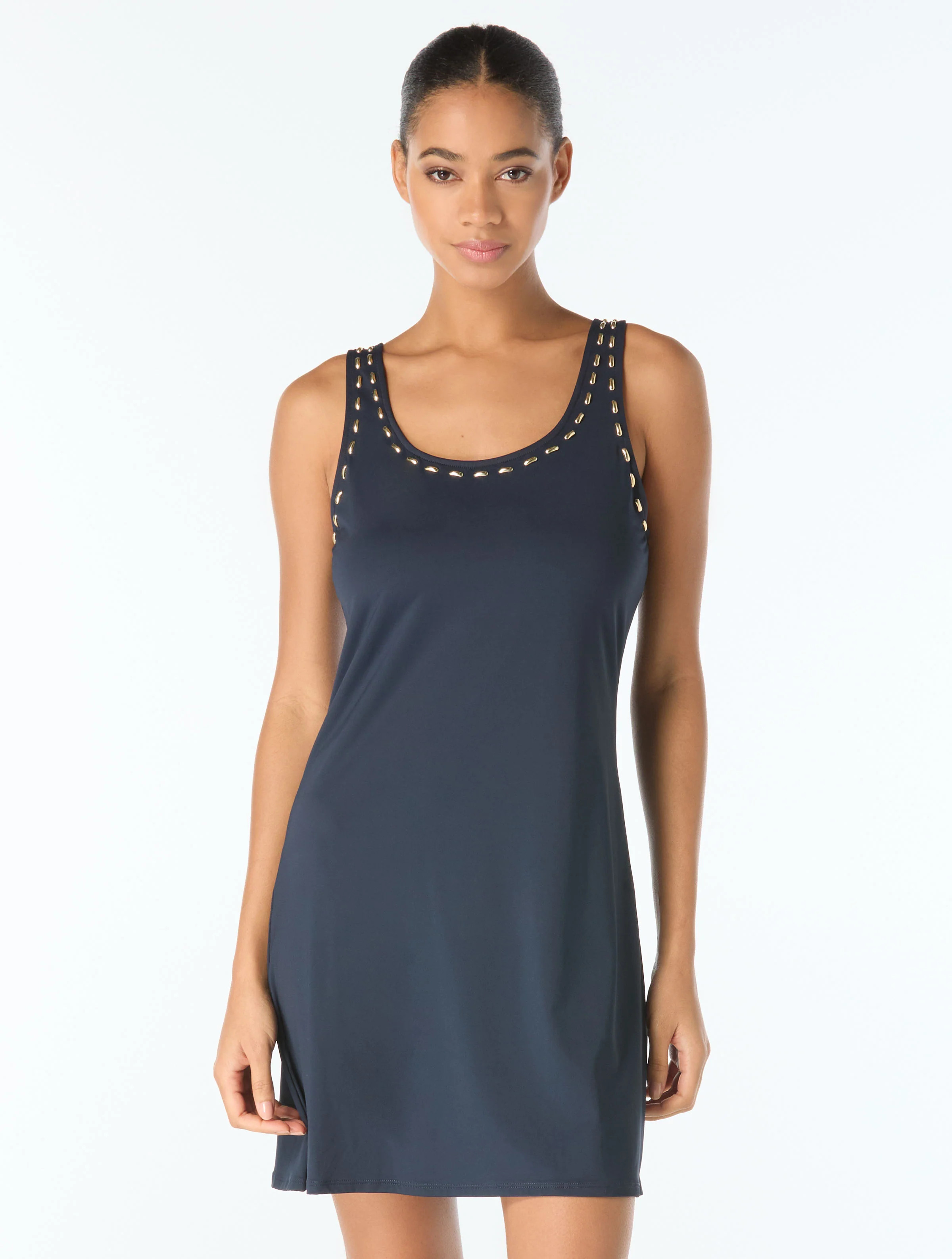 Michael Kors Cover Up Tank Dress - Half Moon Studs | Beach2Ocean