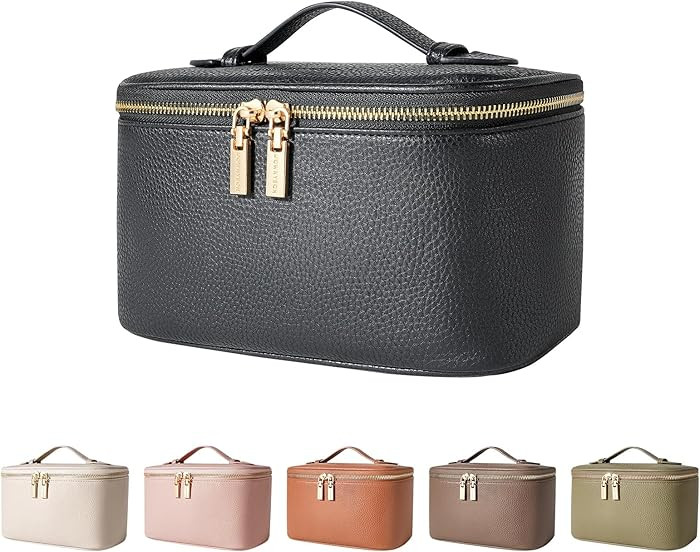 Cosmetic Bag,ROWNYEON Makeup Bag,Portable Makeup Train Case,Travel Toiletry Bag Case Organizer fo... | Amazon (US)