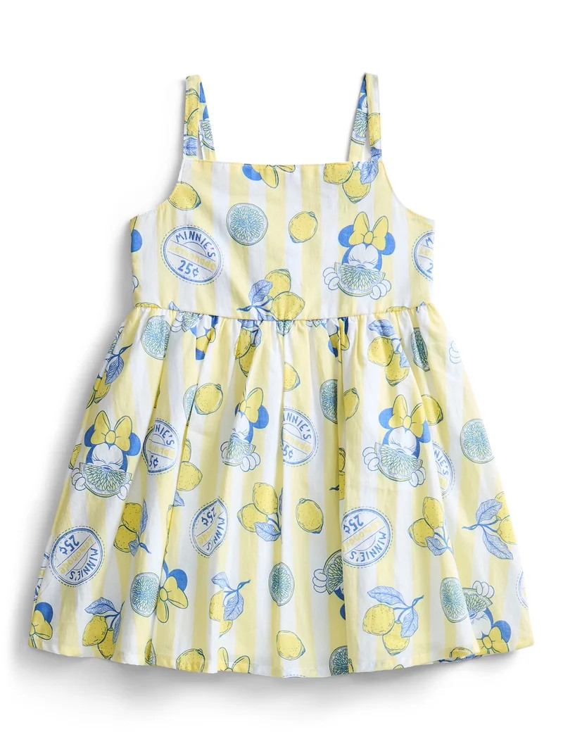 Minnie and Friends Toddler Girls Allover Print Sleeveless Dress, Sizes 12M-5T | Walmart (US)