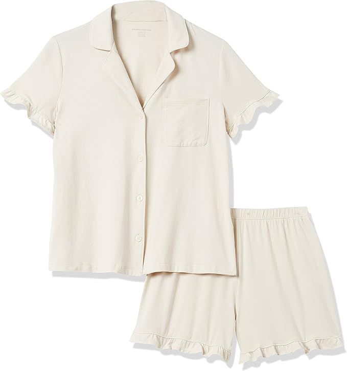 Amazon Essentials Women's Cotton Modal Short Pajama Set | Amazon (US)