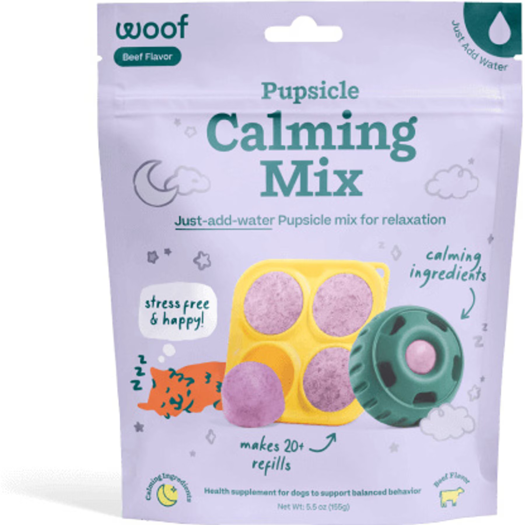 Woof Pupsicle Mix Calming Lickable Dog Treats, 5.5-oz bag | Chewy