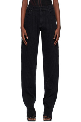 Black Spiral Jeans | SSENSE