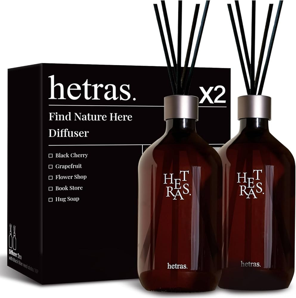 hetras Premium Reed Diffuser Set 16.9 fl.oz. 2 Pack | Flower Shop - Freesia & Rose Scent | Luxury... | Amazon (US)
