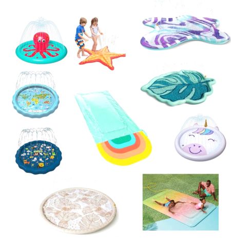 Summer splashing, coming in hot! Recent requests for splash pad round-ups have had me looking for all the cutest options! See previous post for my TOP fave but I also love these… especially that cute 🌴 leaf! ✨

#LTKSeasonal #LTKswim #LTKkids