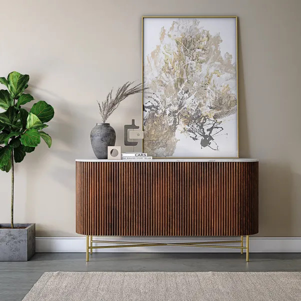 Kiera Large Sideboard, Mango Wood & Real Marble | Dunelm (migrated)