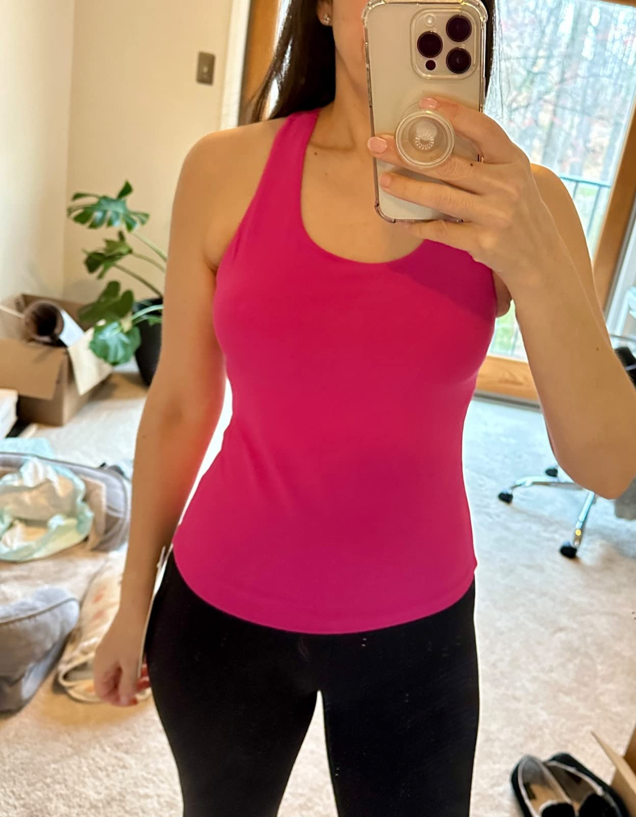 CRZ YOGA Butterluxe Workout Tank Tops for Women Built in Shelf Bras Padded - Racerback Athletic S... | Amazon (US)