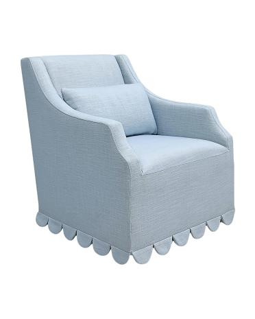 30x35 Swivel Chair With Scallop Skirt | TJ Maxx