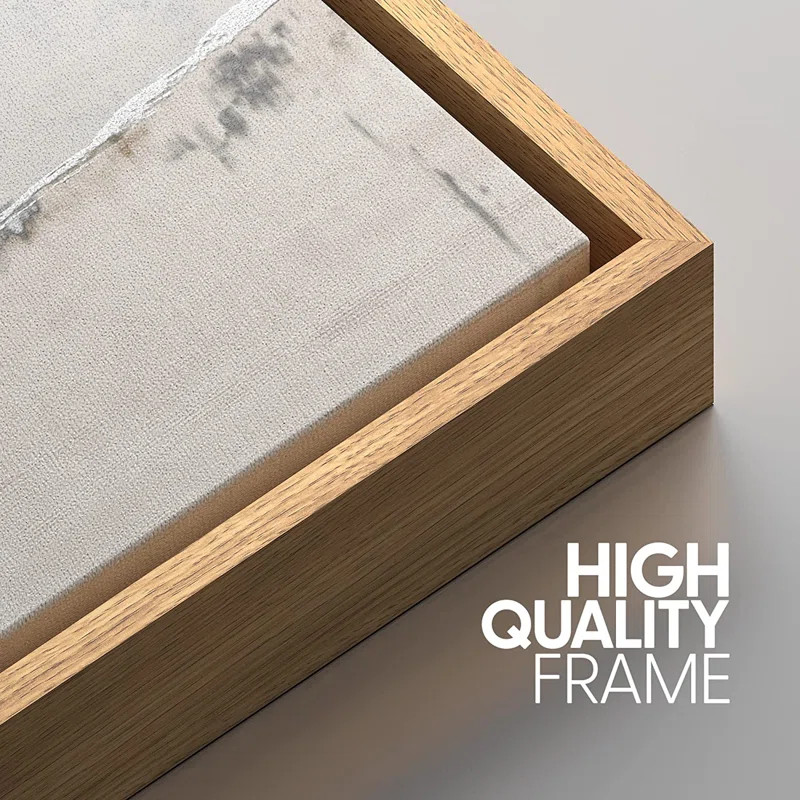 Industrial Grunge White Gray Abstract Landscape Shapes Wall Art Framed On Canvas 3 Pieces Paintin... | Wayfair North America