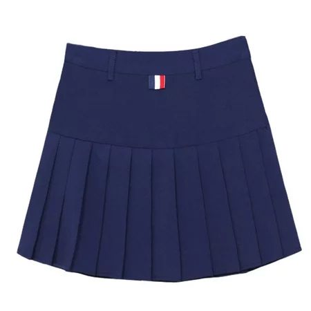 College Style All-Match A-Line Skirt High Waist Thin Solid Color Pleated Skirt Student Tennis Skirt  | Walmart (US)