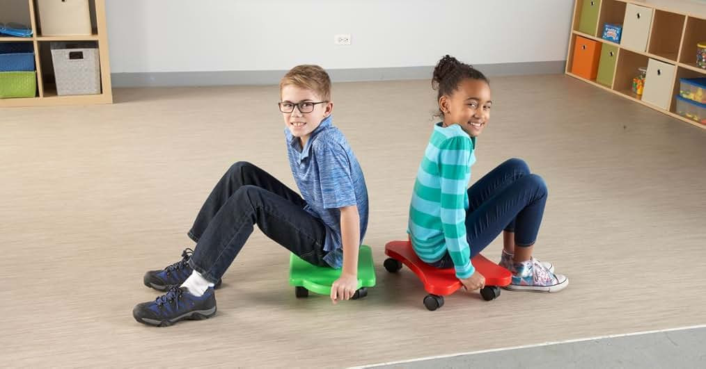 hand2mind Green Indoor Scooter Board with Handles, Gym Scooters for Kids, Recess Toys, PE Equipme... | Amazon (US)