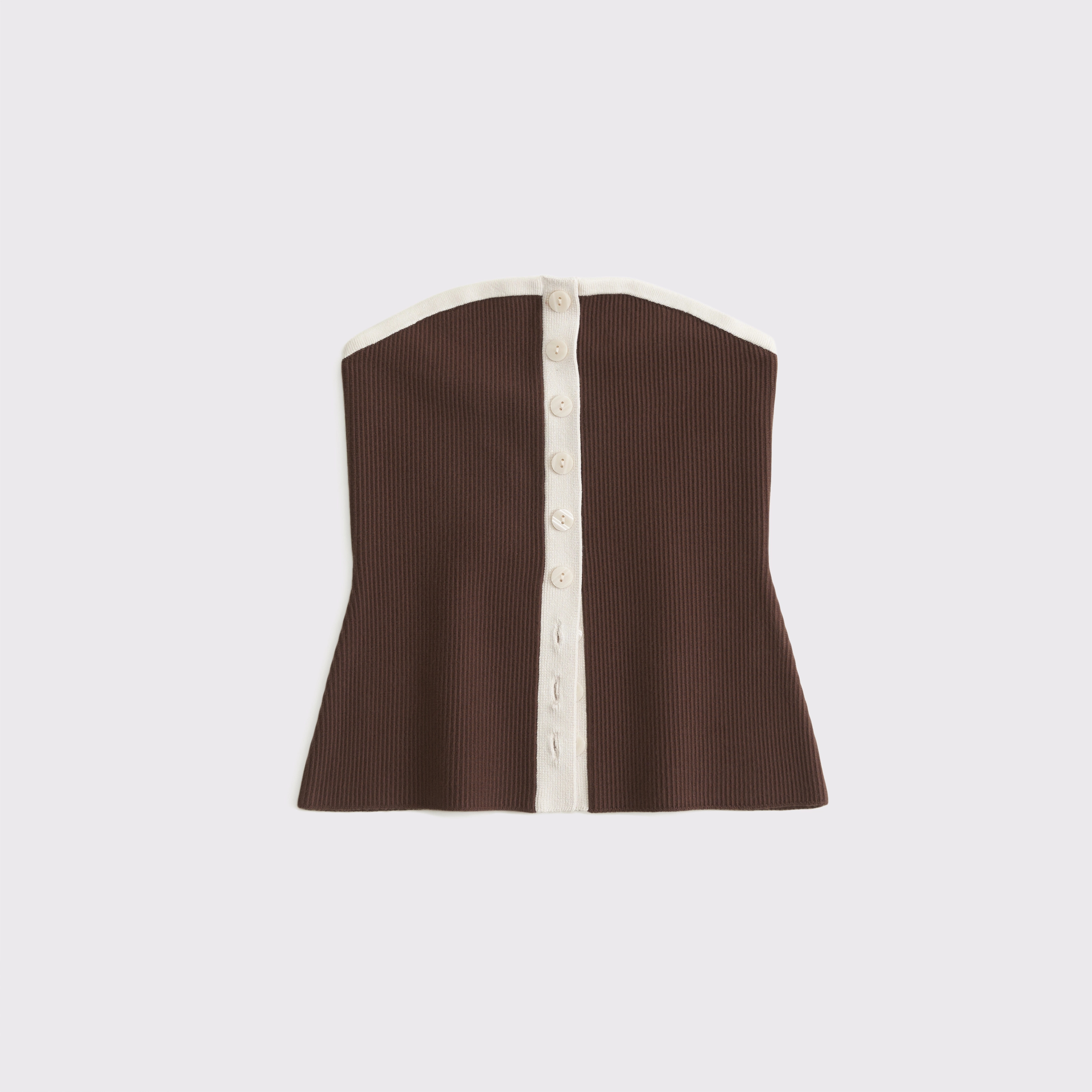 Ottoman Button-Front Tube Top | Abercrombie & Fitch (US)