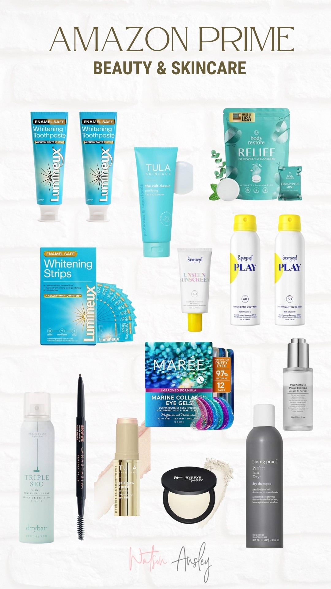 Shop beauty and skincare finds on sale for Amazon Prime Week!

Click the images to shop!

Toothpaste | beauty | skincare | sunscreen | eyebrow pencils | face | eye patches | teeth whitening strips | collagen | serum | dry shampoo | living proof | dry bar | Tula | shower steamers | face wash | cleanser | hair products | highlighter 



#LTKSaleAlert #LTKStyleTip #LTKBeauty