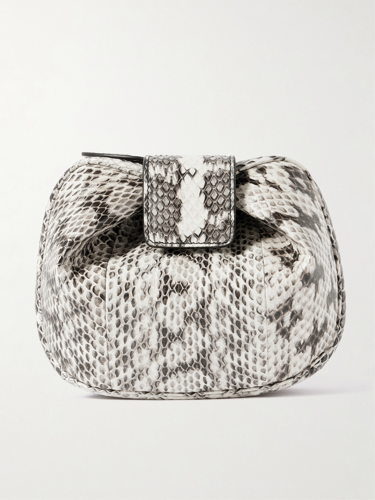 Gabriela Hearst - Soft Demi Snake-effect Leather Clutch - Animal print | NET-A-PORTER (US)