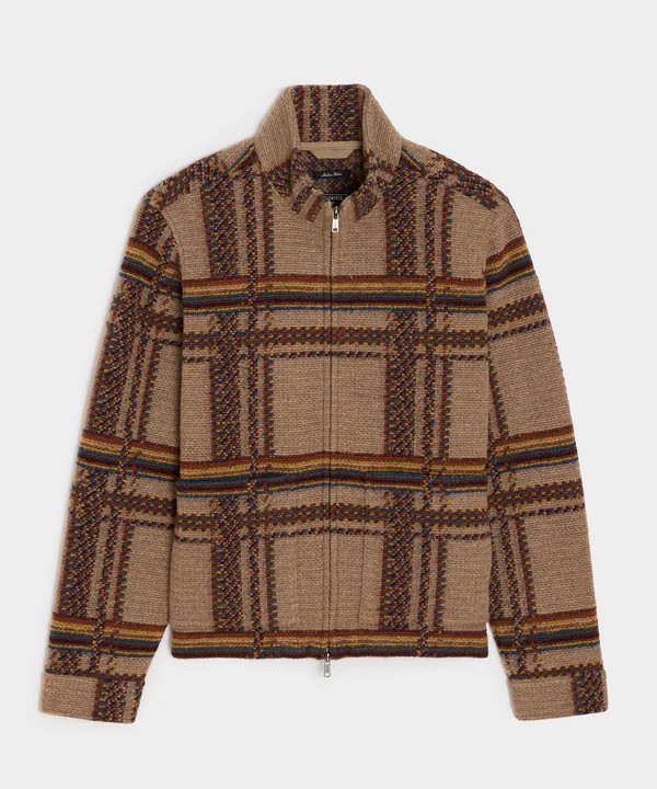 Boxy Jacquard Full-Zip Jacket | Todd Snyder