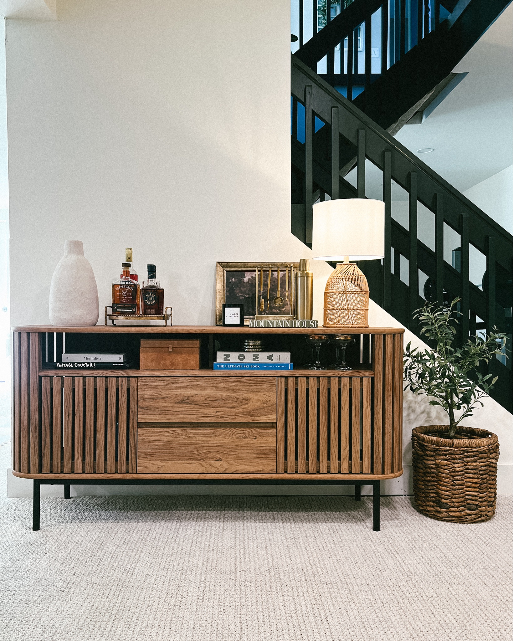 Styling our new basement bar cabinet from Wayfair with Home Goods and Target! Bar style lodge western

#LTKhome #LTKfindsunder50 #LTKSeasonal