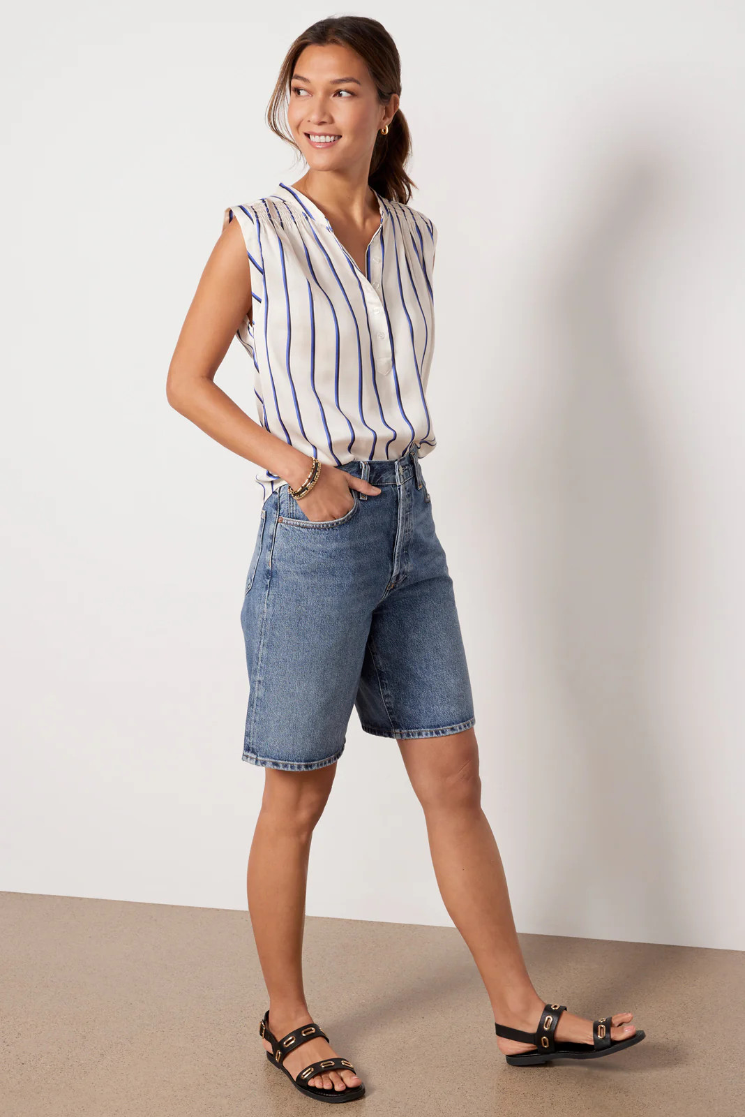 Skylar Drapey Satin Top | Evereve