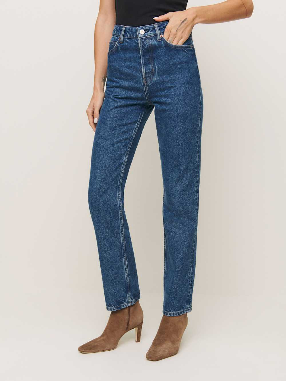 Cynthia High Rise Straight Jeans | Reformation (Global)