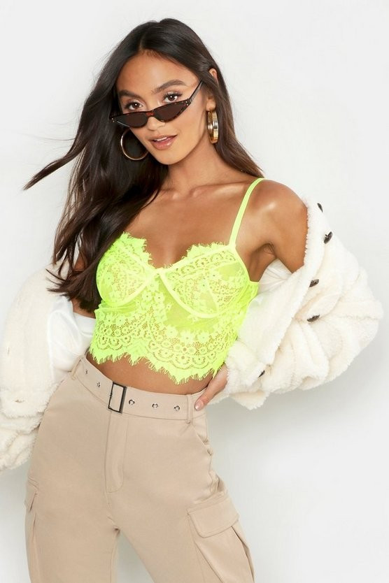 Premium Lace Cupped Bralet | Boohoo.com (US & CA)