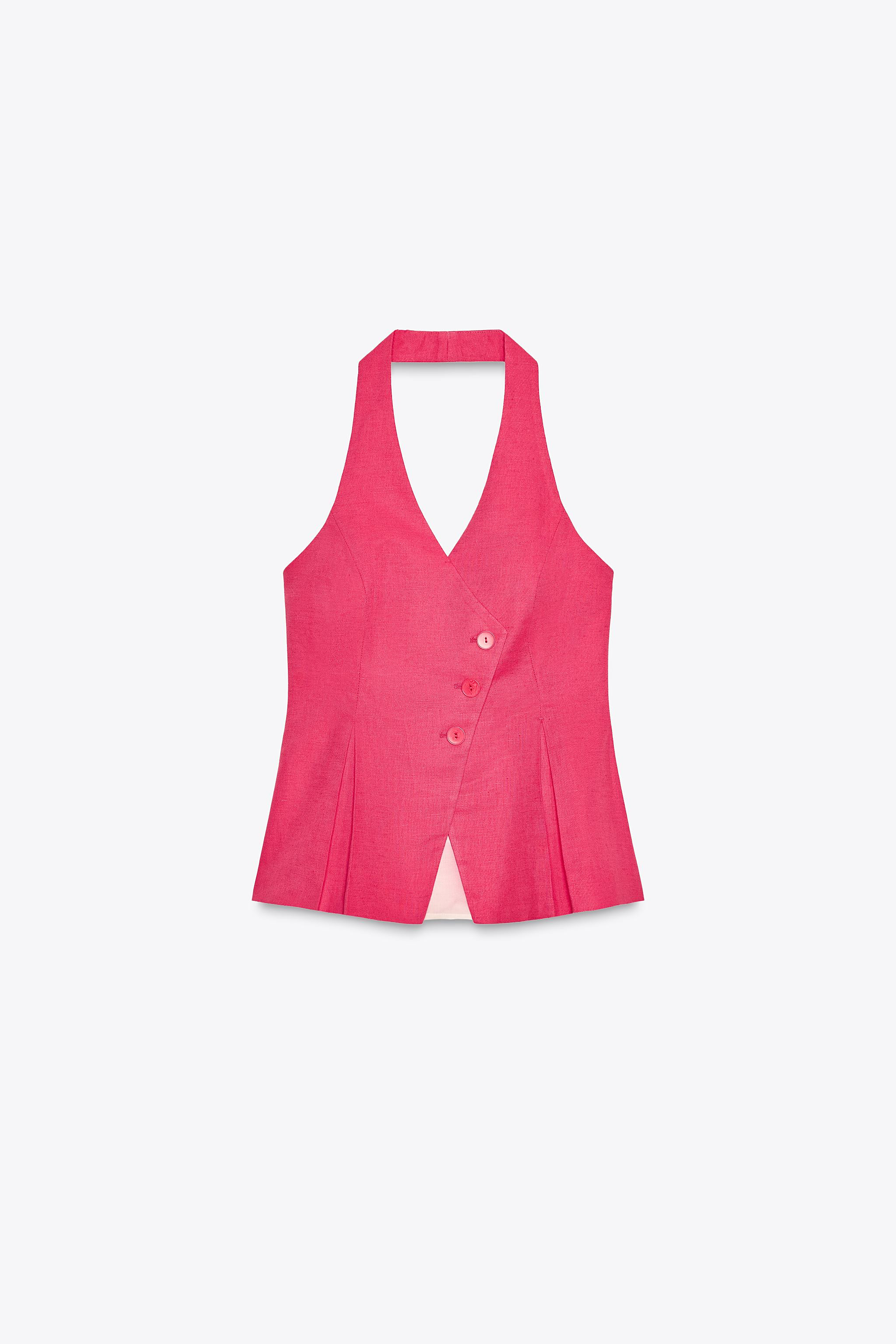 DOUBLE-BREASTED WAISTCOAT WITH LINEN BLEND | Zara UK