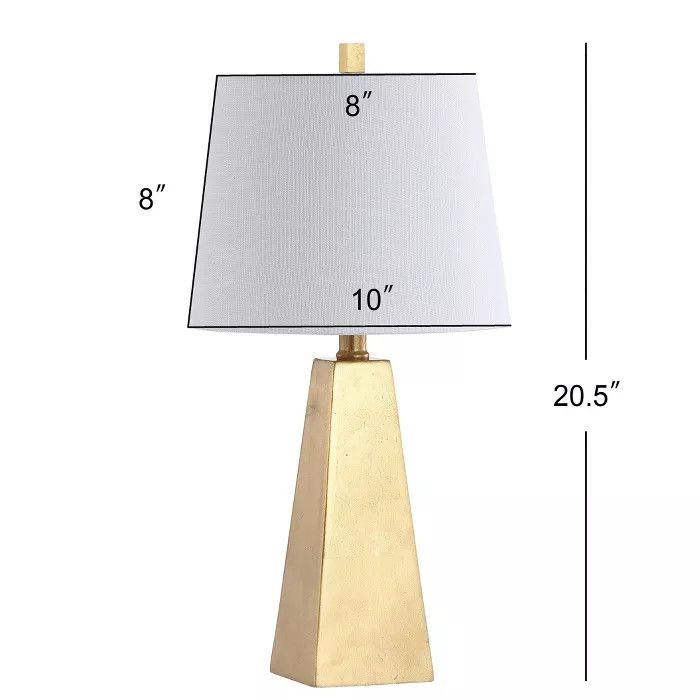 20.5" Alexis Resin Table Lamp (Includes LED Light Bulb) Gold - JONATHAN Y | Target