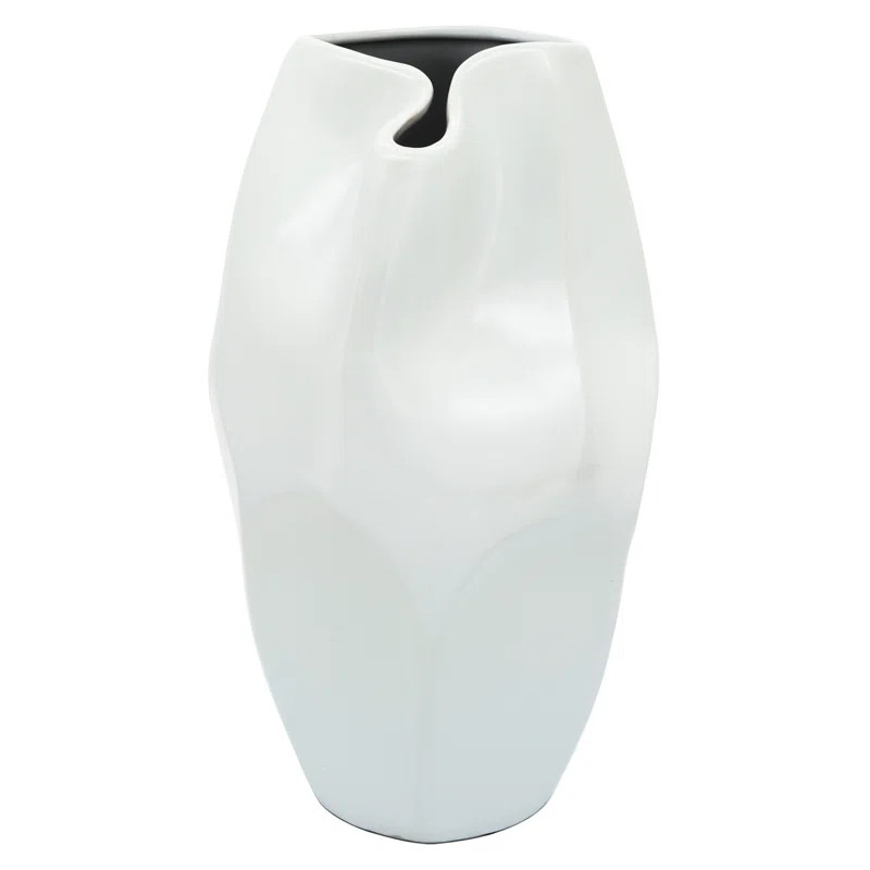 Steves Ceramic Vase - Contemporary Abstract Decorative Vase for Table Decor, Wedding Centerpieces... | Wayfair North America