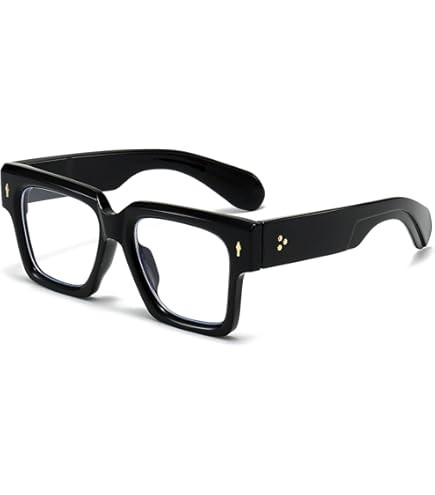 EYLRIM Thick Square Frame Blue Light Glasses for Women Men Non Prescription Computer Eyeglasses | Amazon (US)