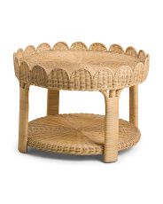 Scalloped Rattan Coffee Table | TJ Maxx