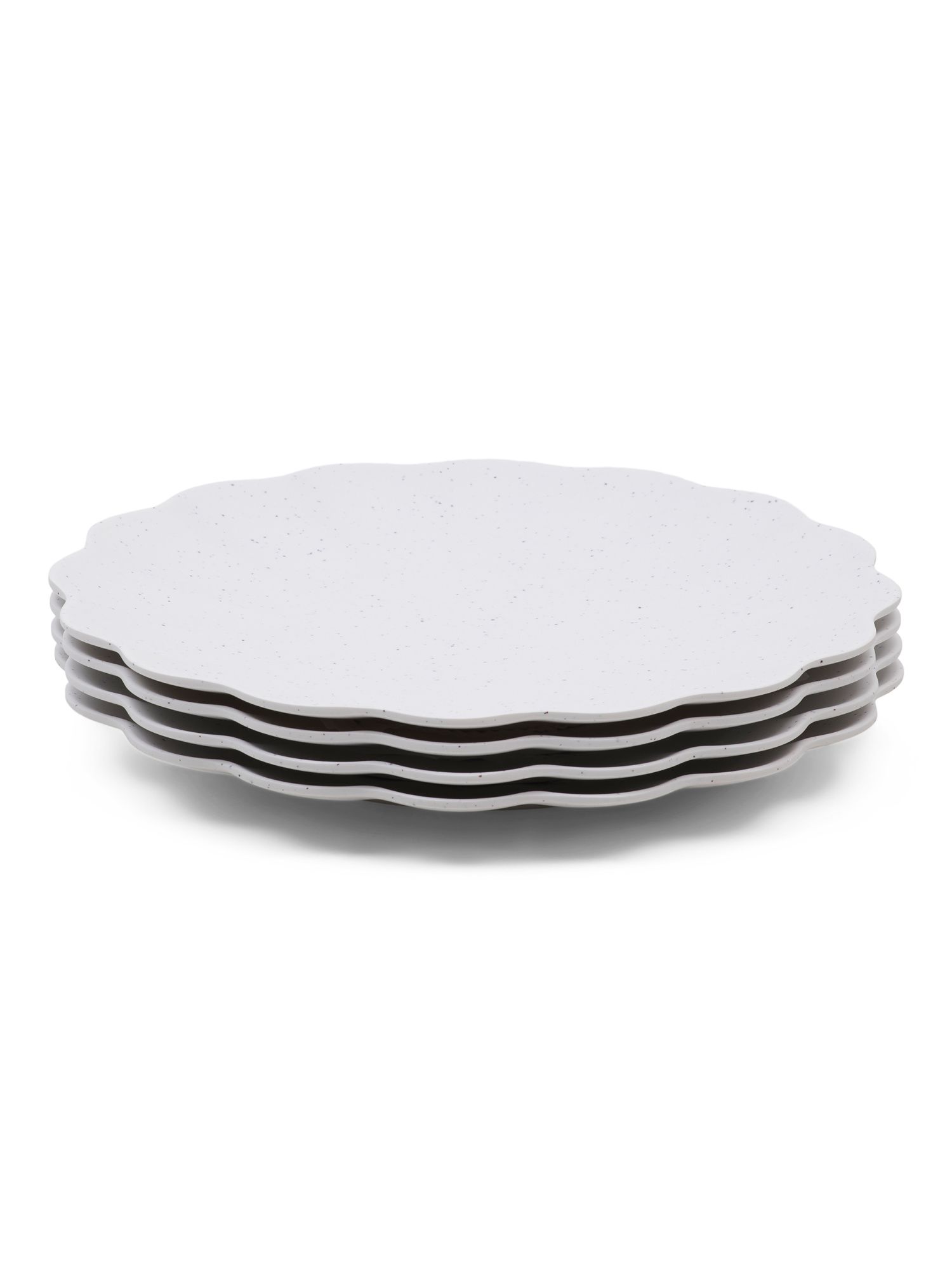 Set Of 4 Scallop Melamine Dinner Plates | TJ Maxx