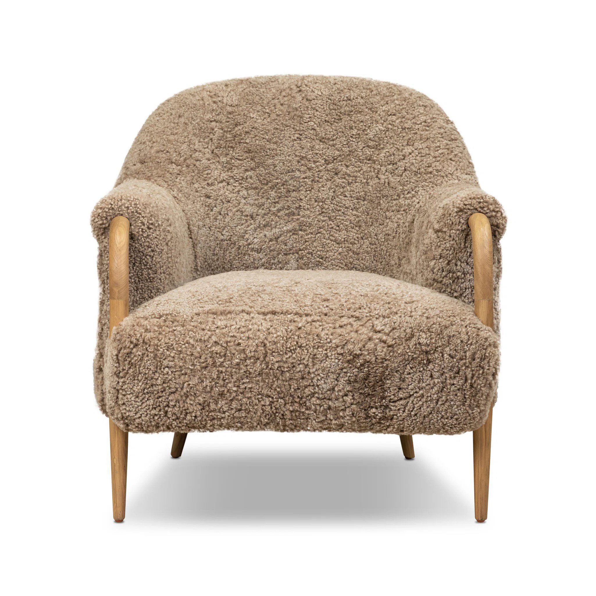 Webber Chair-Taupe Shearling | Wayfair North America