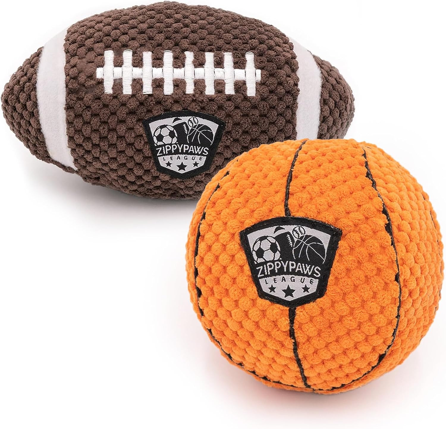 ZippyPaws SportsBallz - Dog Squeaky Toys to Keep Them Busy, Funny Plush for Small, Medium, & Larg... | Amazon (US)