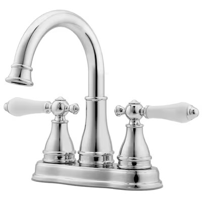 Pfister Sonterra Polished Chrome 4-in centerset 2-Handle WaterSense Bathroom Sink Faucet with Dra... | Lowe's