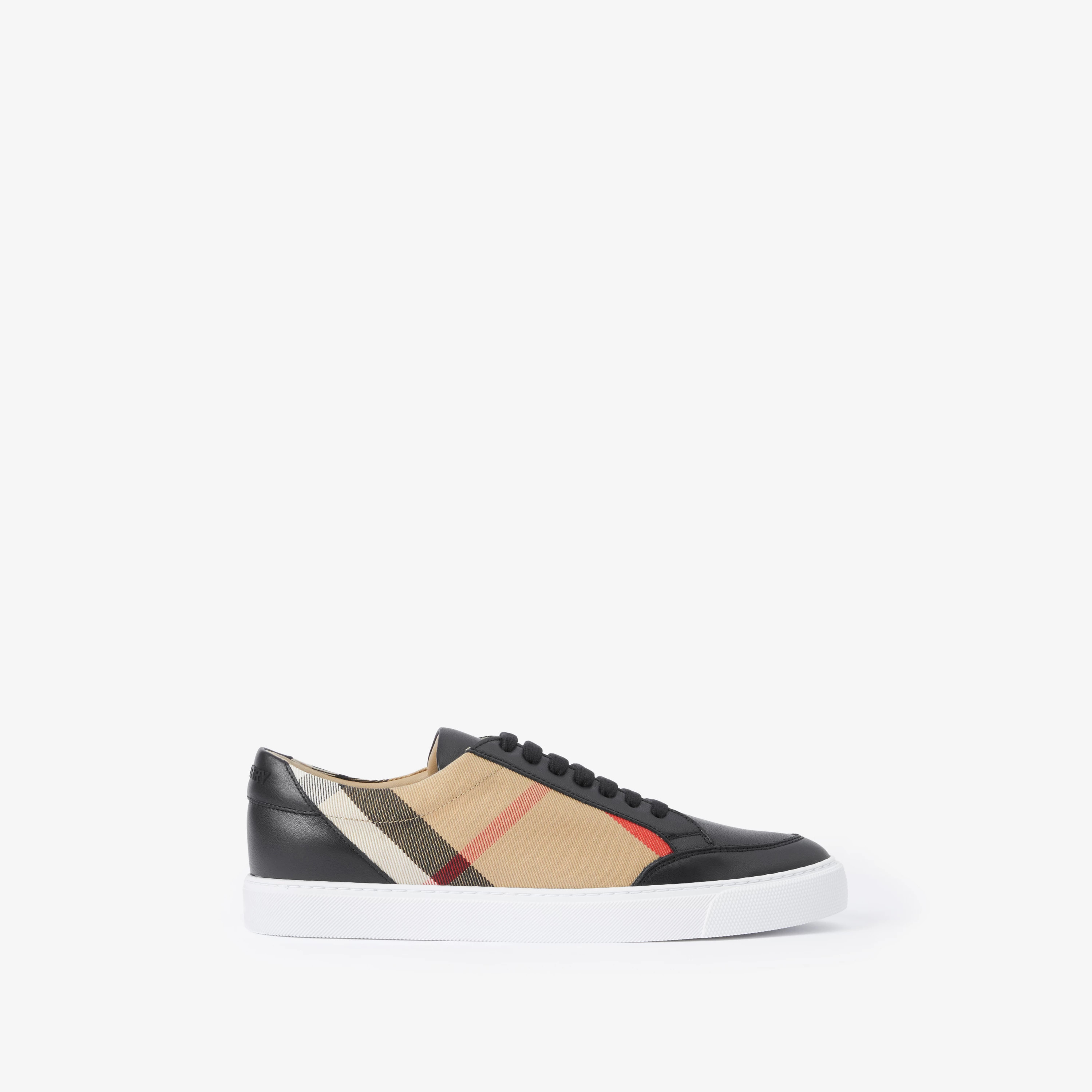 House Check and Leather Sneakers | Burberry (US)