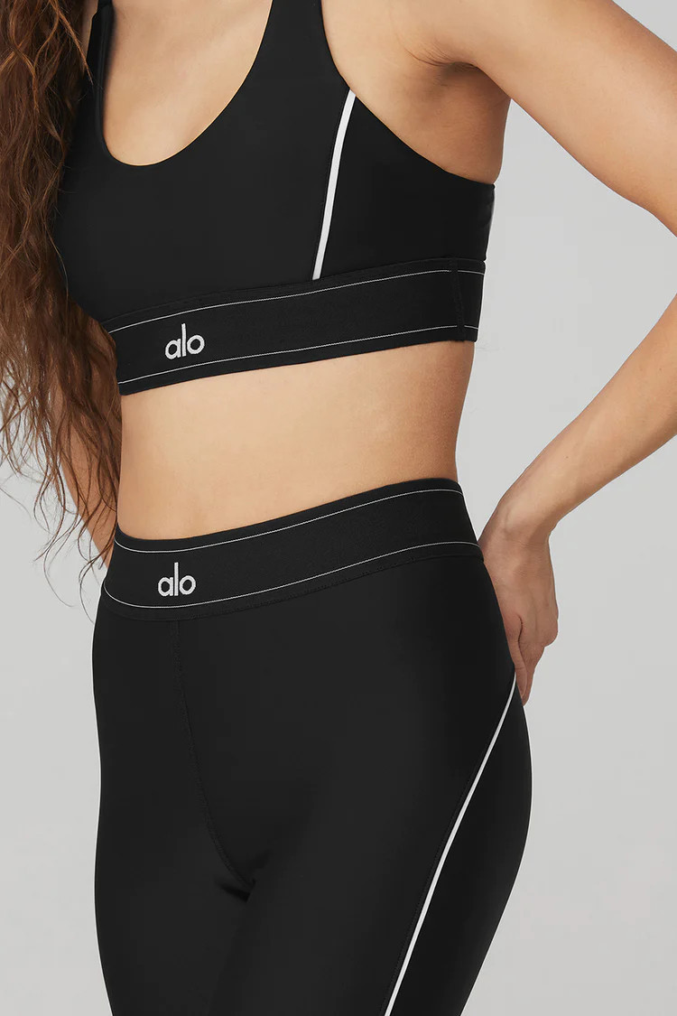 Airlift High-Waist Suit Up Legging - Black/White | Alo Yoga (US)