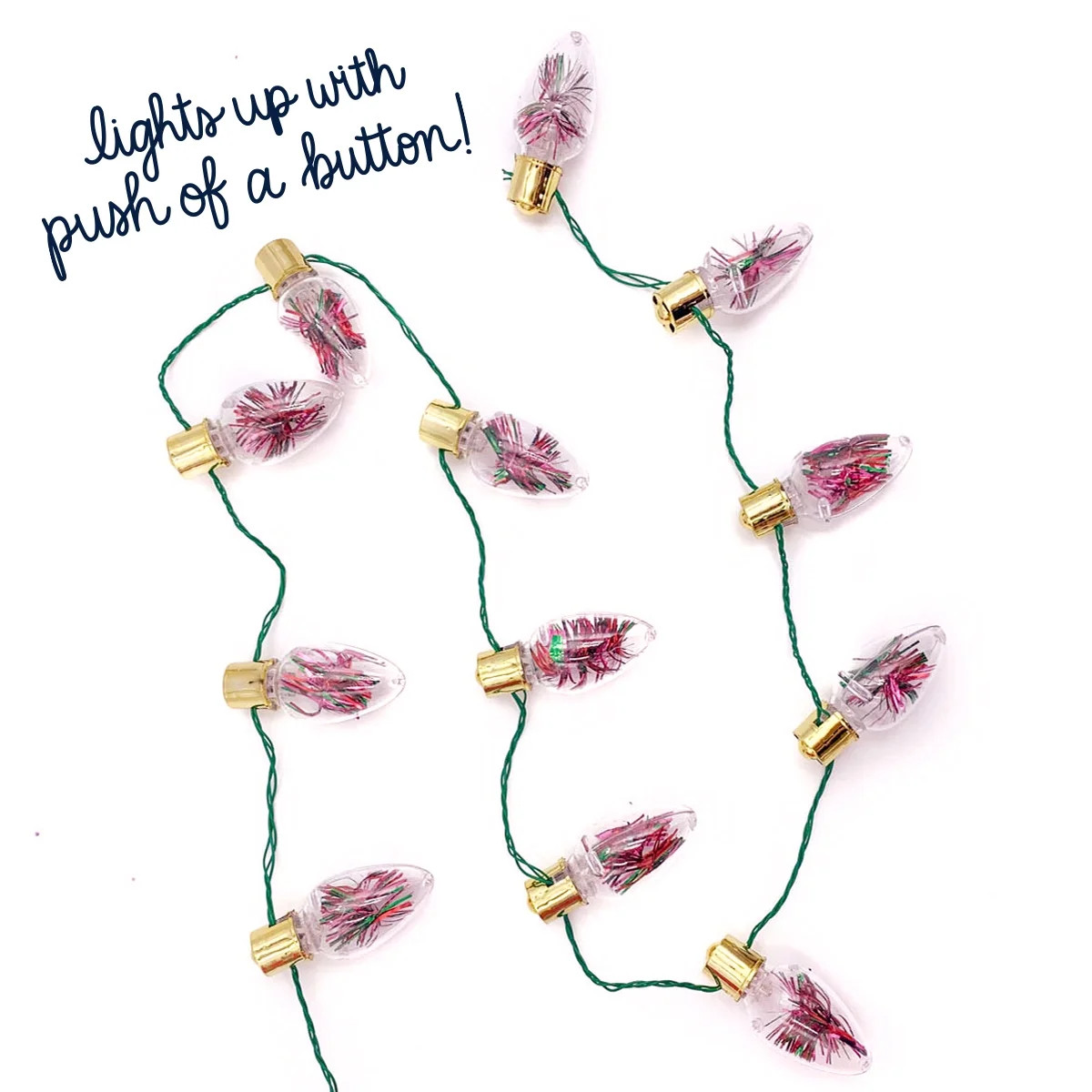 Packed Party 'Light It Up' Tinsel Light Strand Décor, 48" Strand of Holiday LEDs, Responds to Mu... | Walmart (US)