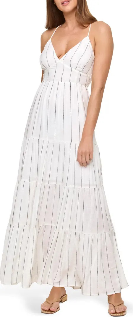 Laina Stripe Maxi Cover-Up Sundress Italy Vacation Outfits Greece Vacation Outfits Greece Dress | Nordstrom
