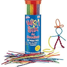 WikkiStix Sensory Fidget Toy, Arts and Crafts for Kids, Non-Toxic, Waxed Yarn, 6 inch, Reusable M... | Amazon (US)