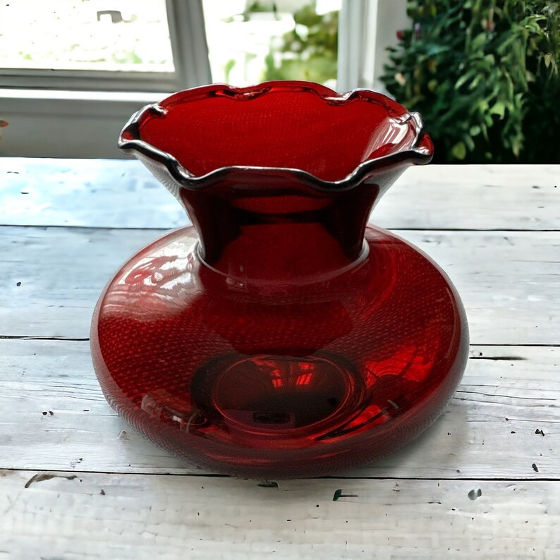 Unique Small Ruby Red Bud Vase Glass Small Flower Vase Perfect Gift for Her Charming Shelf Decor ... | Etsy (US)