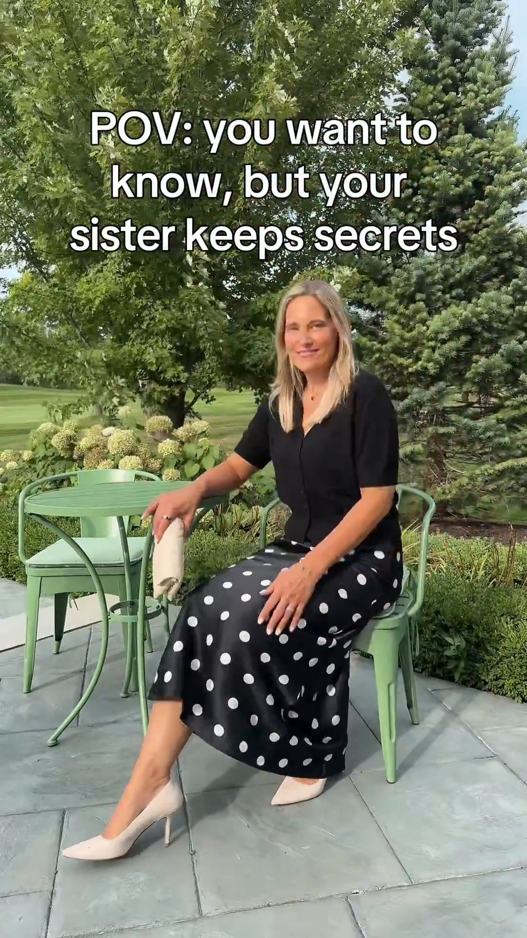 She wouldn’t even tell me! 😂 I guessed polka dots, and apparently I know her pretty well because I was right! What would your guess have been?

#LTKSeasonal #LTKOver40 #LTKMidsize