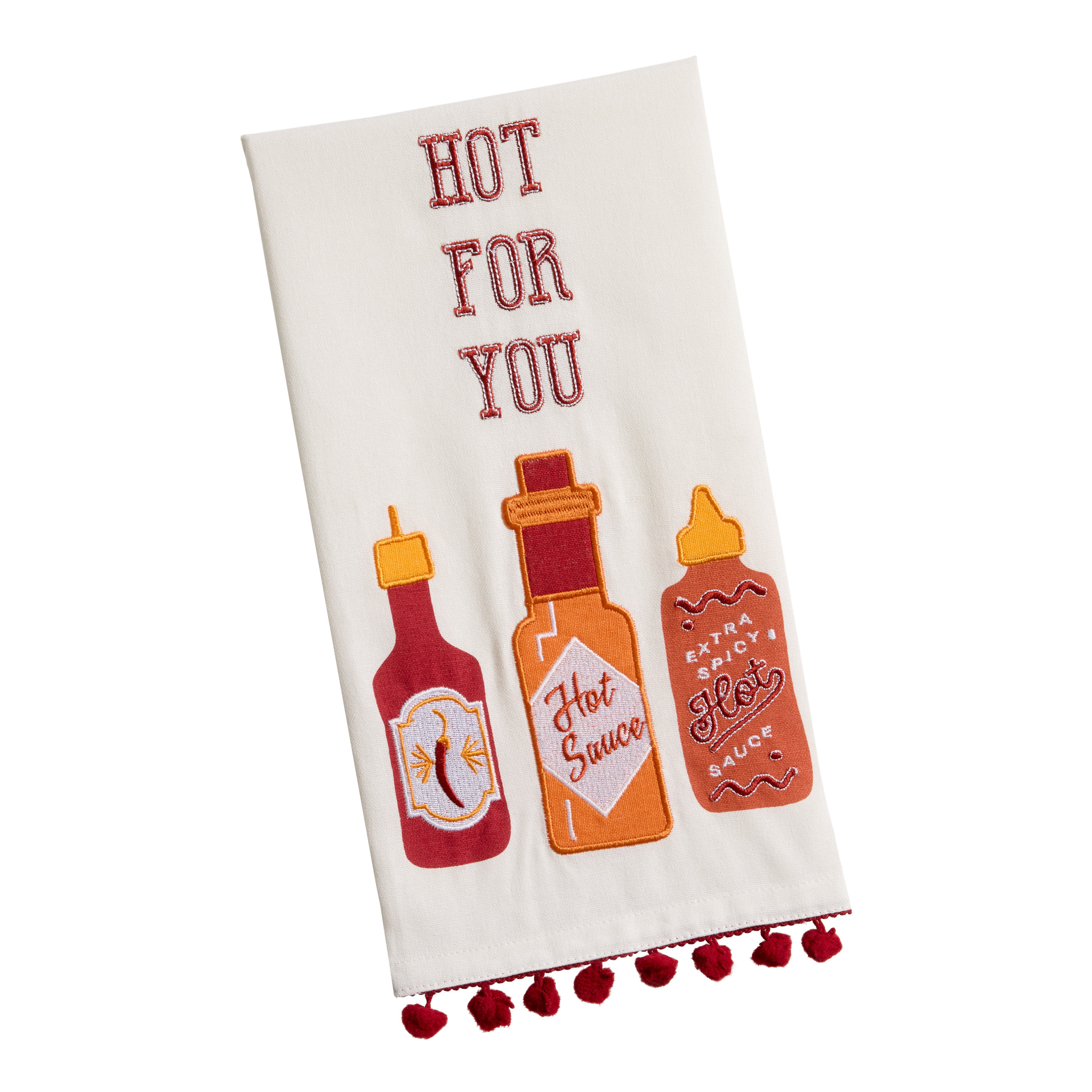 Hot Sauce Embroidered Kitchen Towel | World Market