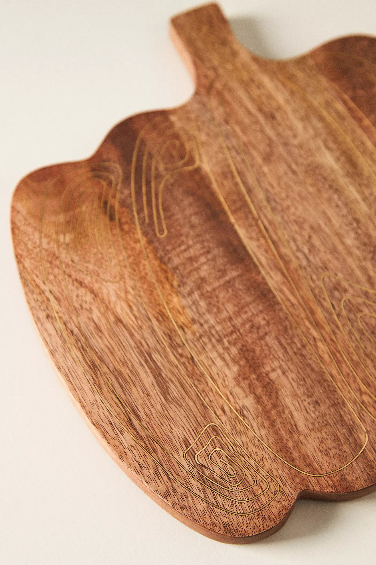 Wood Inlay Hardwood Pumpkin Cheese Board | Anthropologie (US)