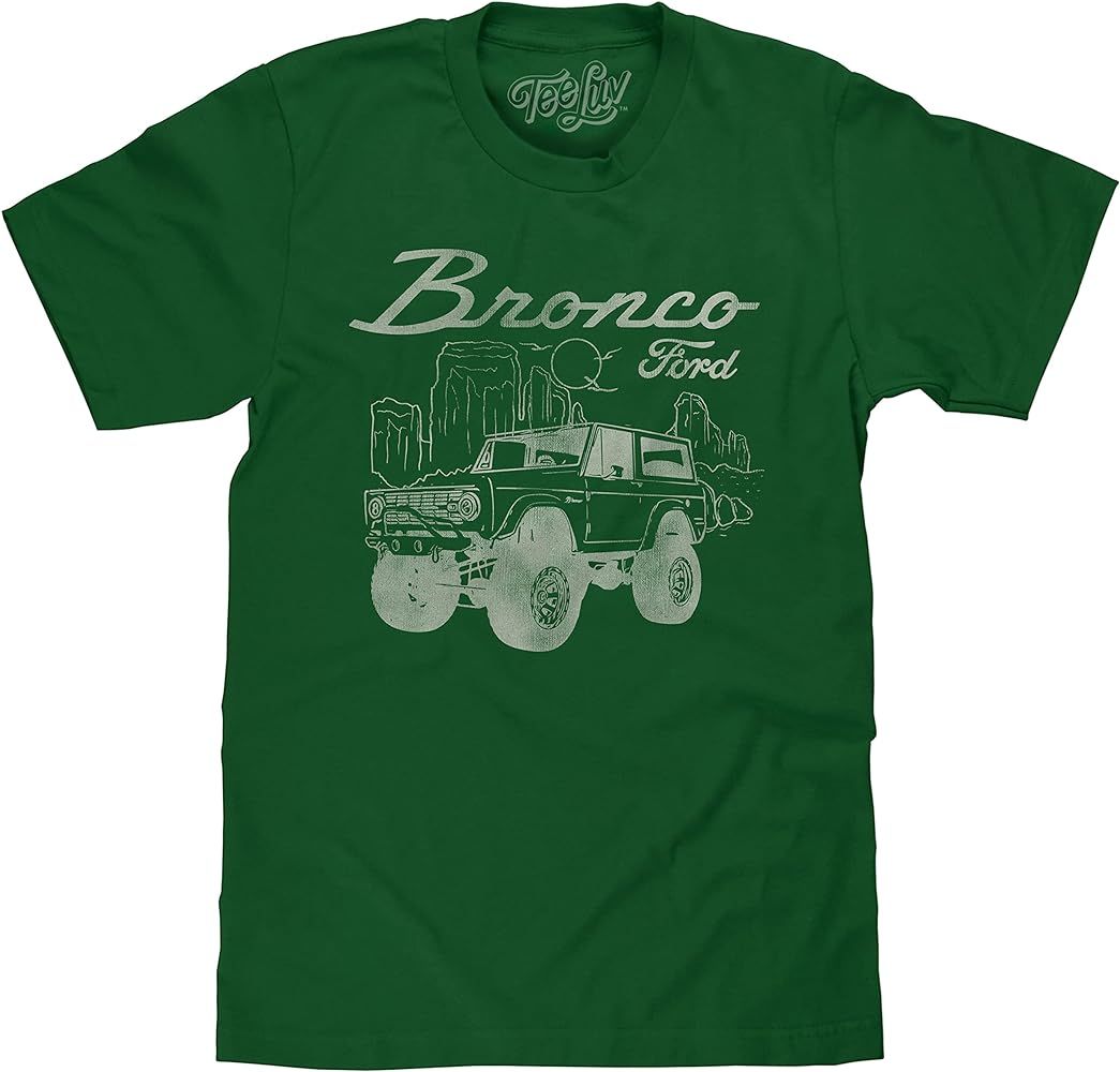 Tee Luv Men's Faded Ford Bronco Shirt - Ford Motor Company SUV Offroad Shirt | Amazon (US)