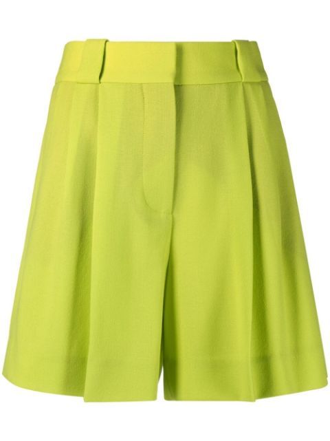 high-waisted pleated shorts | Farfetch (UK)