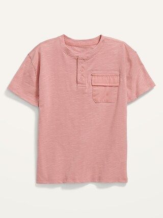 Short-Sleeve Henley Utility Pocket T-Shirt for Boys | Old Navy (US)