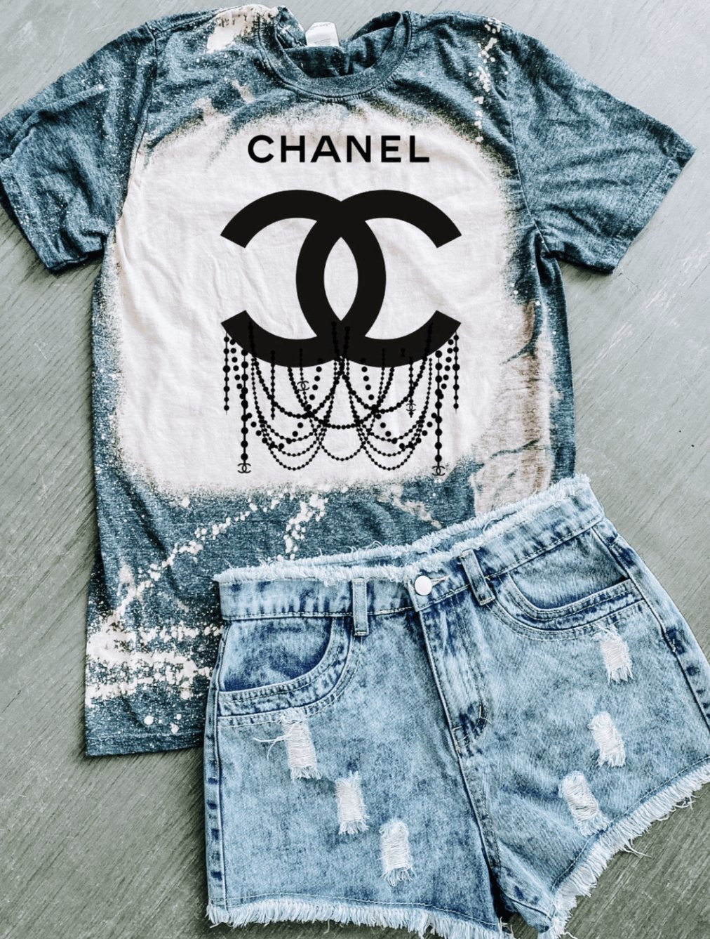 Acid Wash Dripping Chandelier TShirt | Linnys Boutique