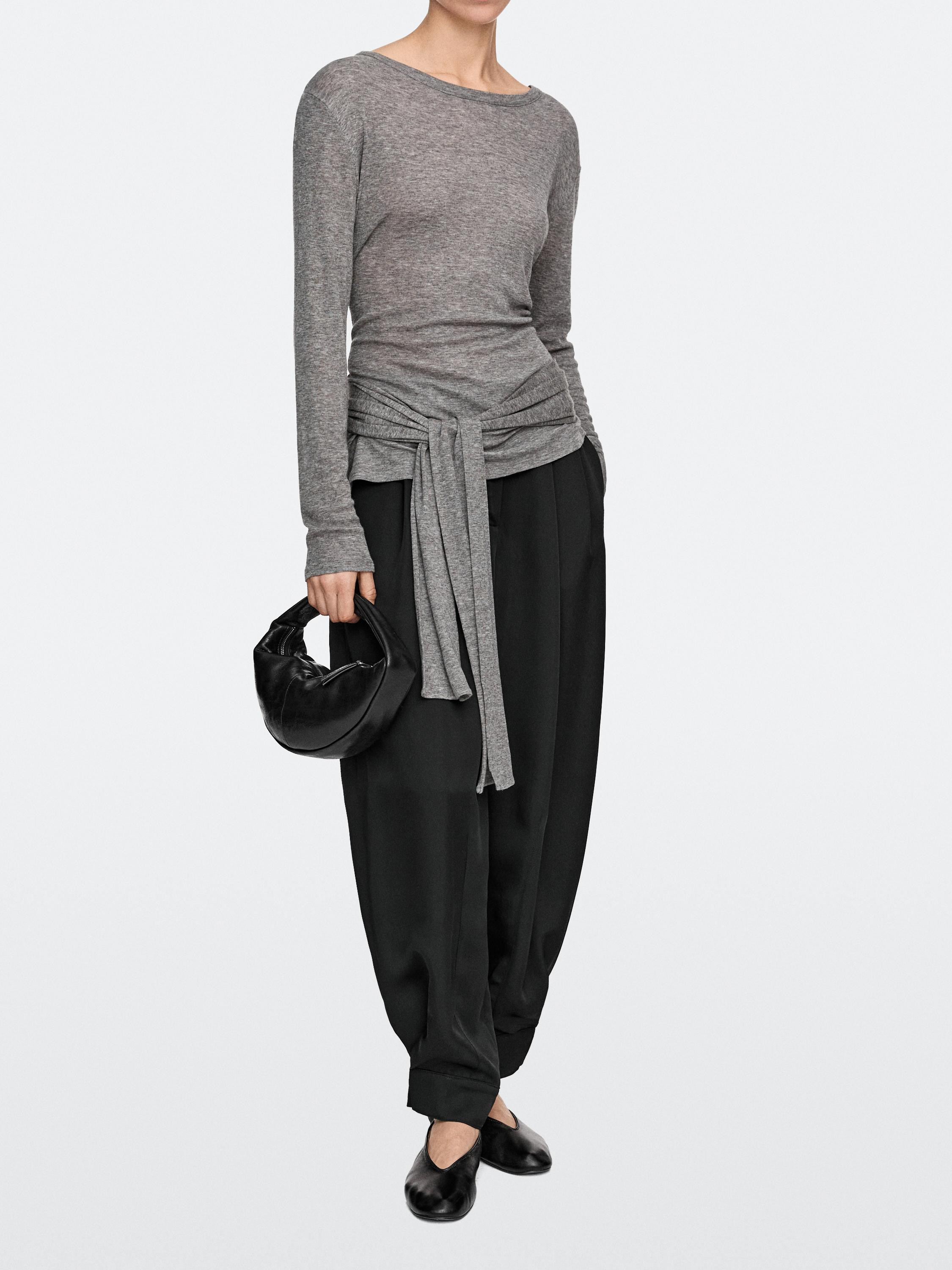 Mini nappa leather half-moon bag | Massimo Dutti UK