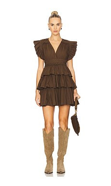 Scarlett Poppies Aurora Mini Dress in Olive Green from Revolve.com | Revolve Clothing (Global)