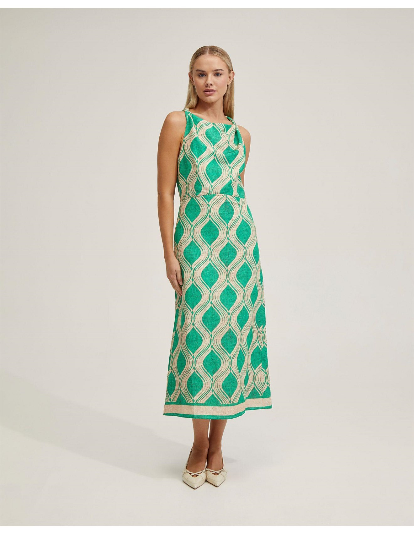CARRIE LINEN BLEND PRINTED DRESS | David Jones (Australia & New Zealand)