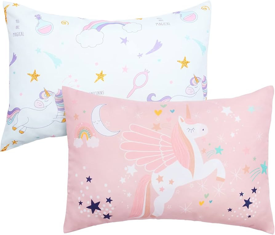 UOMNY Toddler Pillowcases for 13X18 12x16 14x19 Pillow Unicorn Toddler Pillow Case for Girls 2 Pa... | Amazon (US)