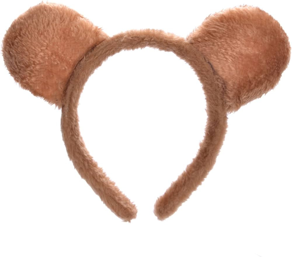 Bear Ears Headband,Brown Bear Costume Accessories Headband for Halloween,Christmas Party Favor | Amazon (US)