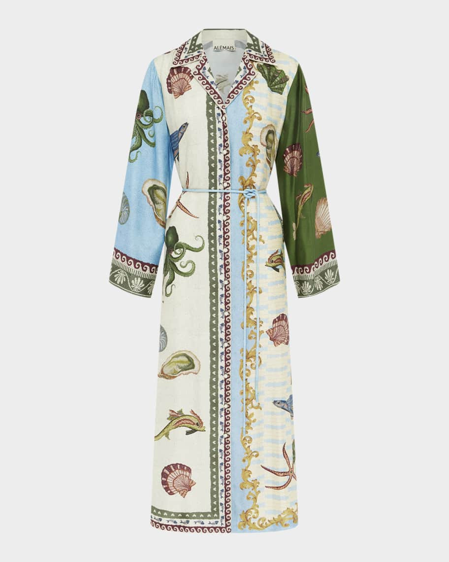 ALEMAIS Bath House Silk Shirtdress | Neiman Marcus